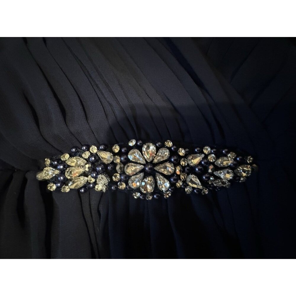 Eliza J. Evening Formal Dress 18 Navy Blue Flowy Wedding Church Party NWT - Picture 9 of 16